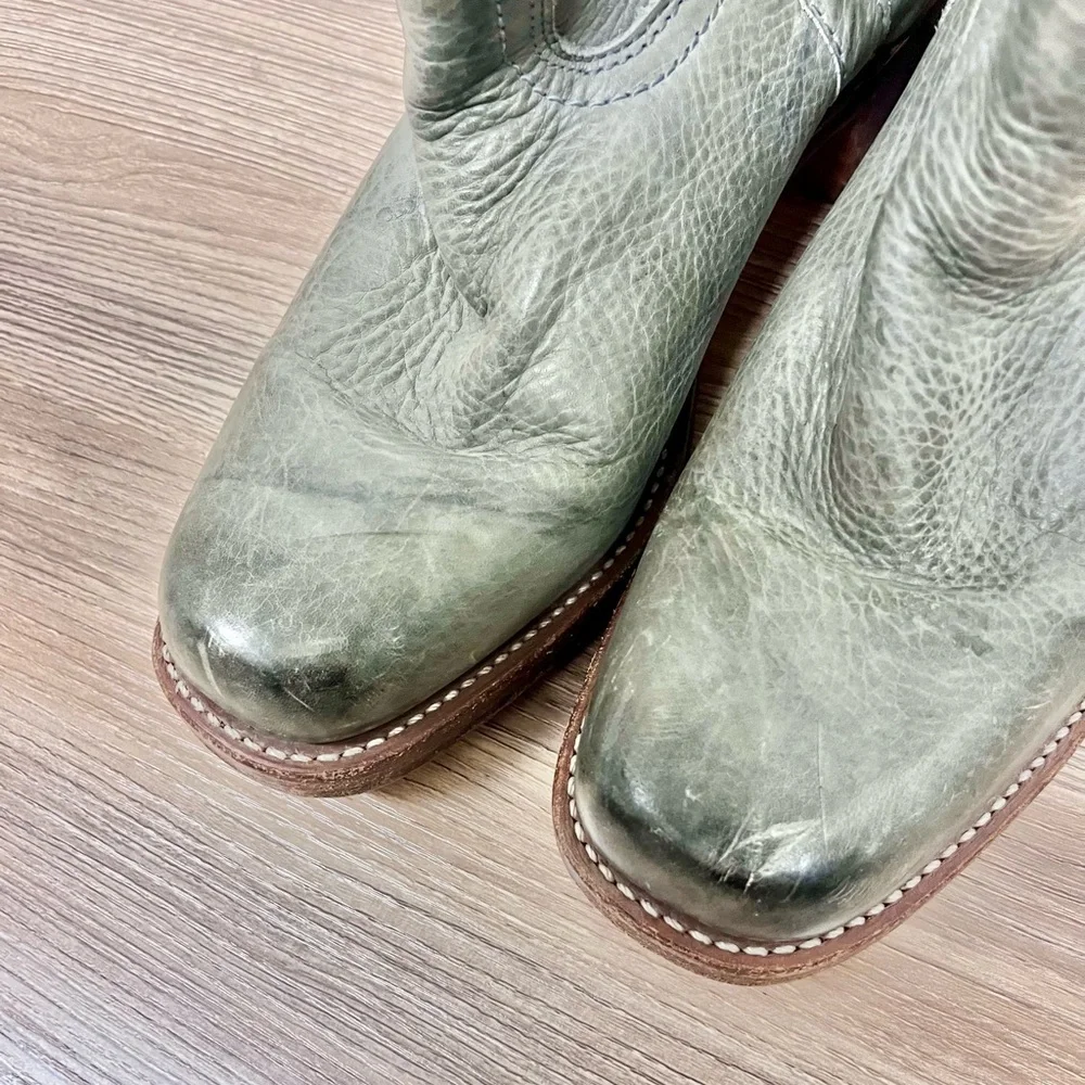 FRYE Over the Knee Tall Campus Boots RARE Blue Grey Size 9